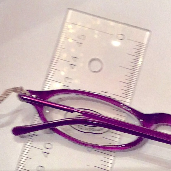 New Jimmy Crystal Half/Readers Glasses Redish/Purple Color, 2.00 strength, - Picture 7 of 7